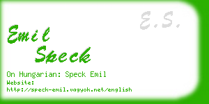 emil speck business card